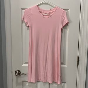 Girls pink size large knit dress, worn once